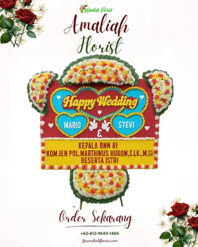 Karangan Papan Bunga Pernikahan di Tenajar Kidul